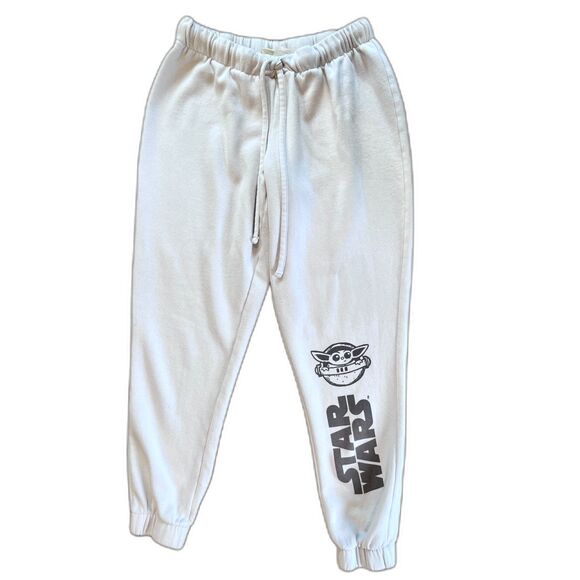 Munki Munki Star Wars Baby Yoda Sweatpants Joggers Light Gray Youth Large - Picture 1 of 8
